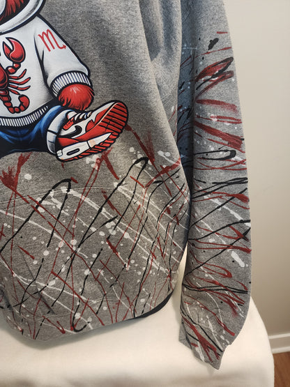 Handpainted Custom Zodiac Teddy Bear Hoodie