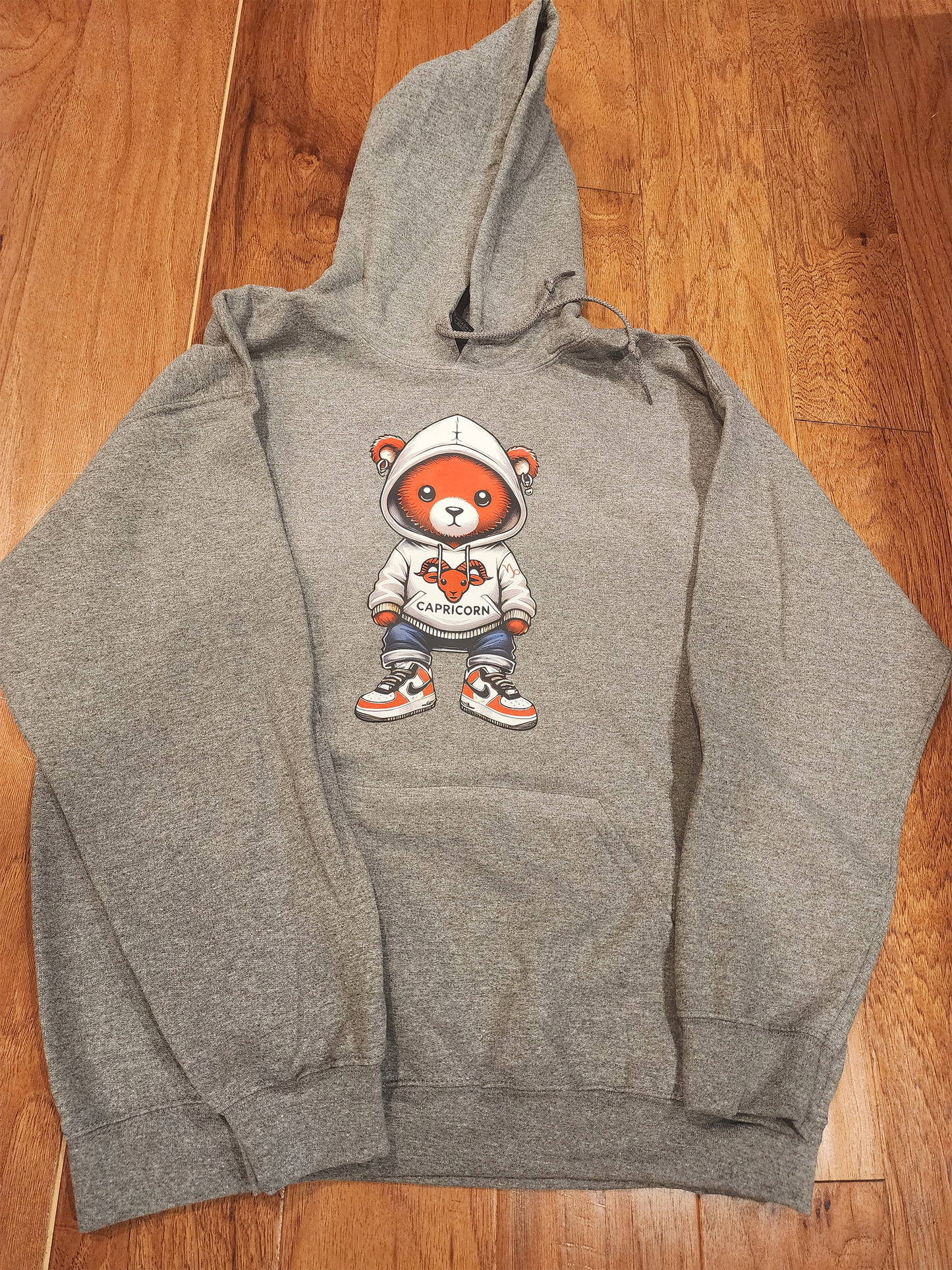 Handpainted Custom Zodiac Teddy Bear Hoodie